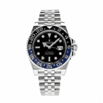 Gmt-master ii batman stainless black dial 40mm