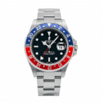 Gmt-master ii pepsi stainless steel black dial 40mm