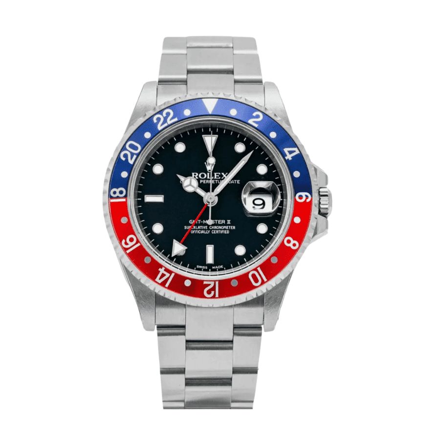 11-Rolexgmt-masteriipepsistainlesssteelblackdial40mm.png Gmt-master ii pepsi stainless steel black dial 40mm - Image 1
