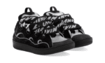 Curb Trainers Black Leather - Image 3