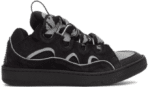 Curb Trainers Black Leather