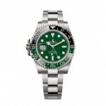 Gmt-master ii sprite lefty white gold green dial 40mm