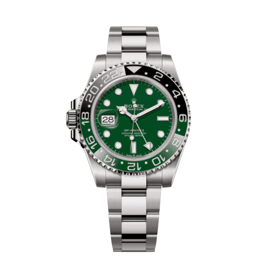 13-Rolexgmt-masteriispriteleftywhitegoldgreendial40mm.png Gmt-master ii sprite lefty white gold green dial 40mm - Image 1