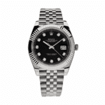 Date just black diamond dial 41mm