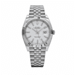 Date just steel white dial 41mm