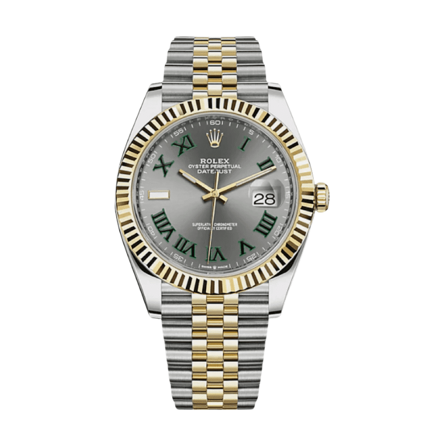 18-datejustwimblendonyellowgoldslatedial41mm.png Date just wimblendon yellow gold slate dial 41mm - Image 1