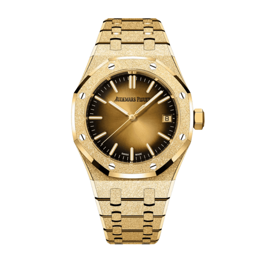2-Audemarspiguetroyaloakgoldsmokedyellowdial.png Royal oak gold smoked yellow dial - Image 1