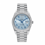 Day-date ice blue arabic dial diamond 40mm