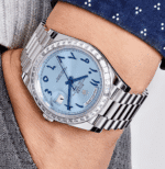 Day-date ice blue arabic dial diamond 40mm - Image 3
