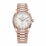 Day-date rose gold white dial 36mm