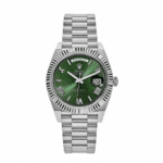 Day-date white gold olive dial 40mm