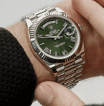 Day-date white gold olive dial 40mm - Image 2