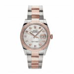 Date just rose gold mother of pearl diamond dial 36mm