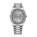 Day-date white gold silver dial 36mm