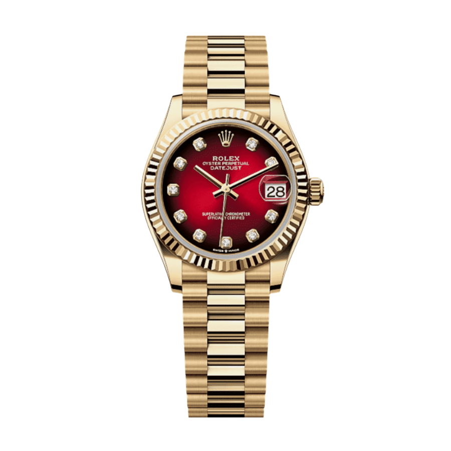 27-datejustladiesyellowgoldredombrediamonddial31mm.png Date just ladies yellow gold red ombre diamond dial 31mm - Image 1