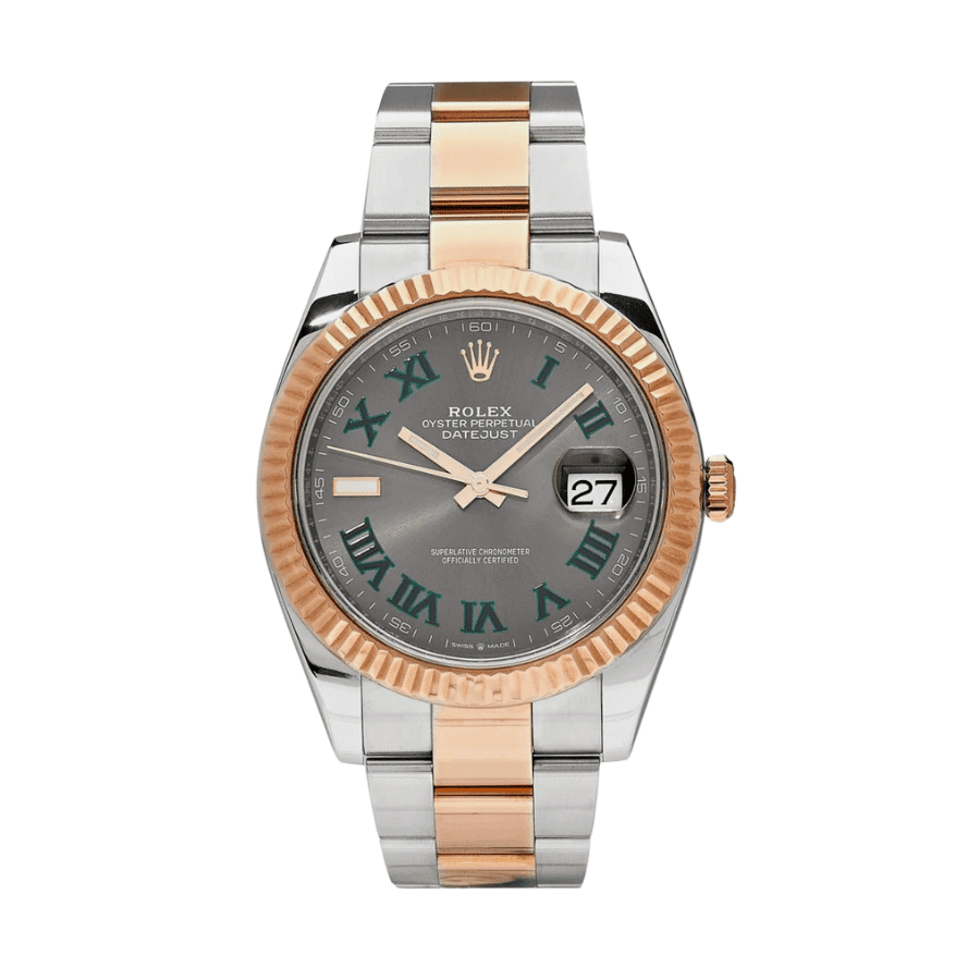 29-Rolexdatejustwimbledonrosegoldstainless41mm_90347c88-be87-4c5f-a6f4-69f457fd00c5.png Date just wimbledon rose gold stainless 41mm - Image 1