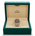 Day-date rose gold chocolate baguette diamond dial 40mm - Image 4