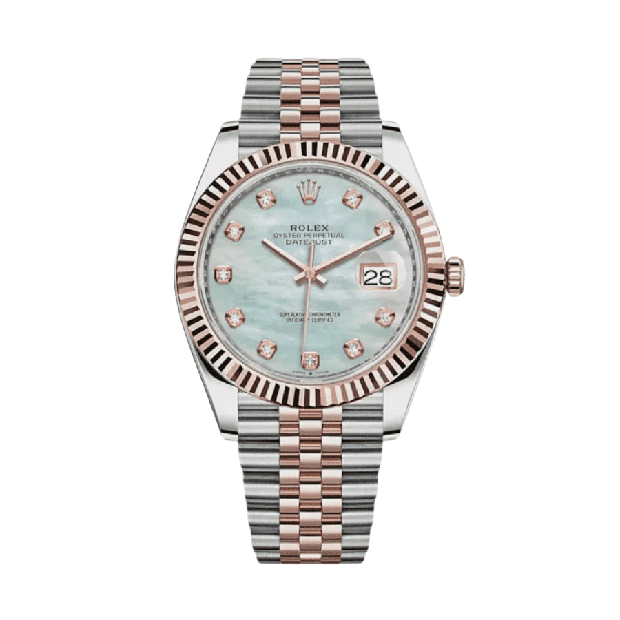 32-datejustrosegoldmopdiamonddial41mm.png Date just rose gold mop diamond dial 41mm - Image 1