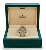 Day-date rose gold olive green dial 40mm - Image 4