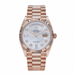 Day-date rose gold mother of pearl diamond dial 36mm