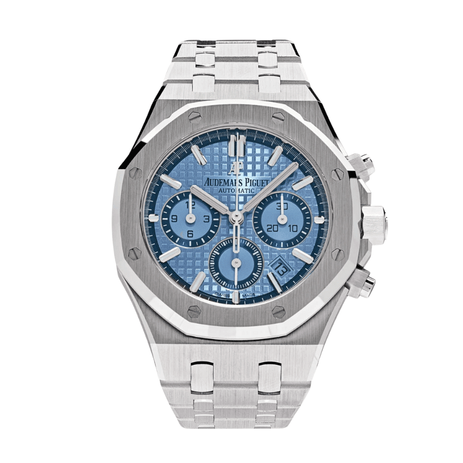 36-Audemarspiguetroyaloaklightbluediallimiteded._cff40f50-a861-4834-83da-71bbad65e7cd.png Royal oak light blue dial limited ed - Image 1