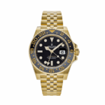 Gmt-master ii yellow gold black dial 40mm