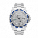 Gmt-master ii custom bezel diamond pave dial 40mm