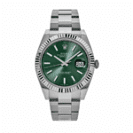 Date just mint green dial 41mm