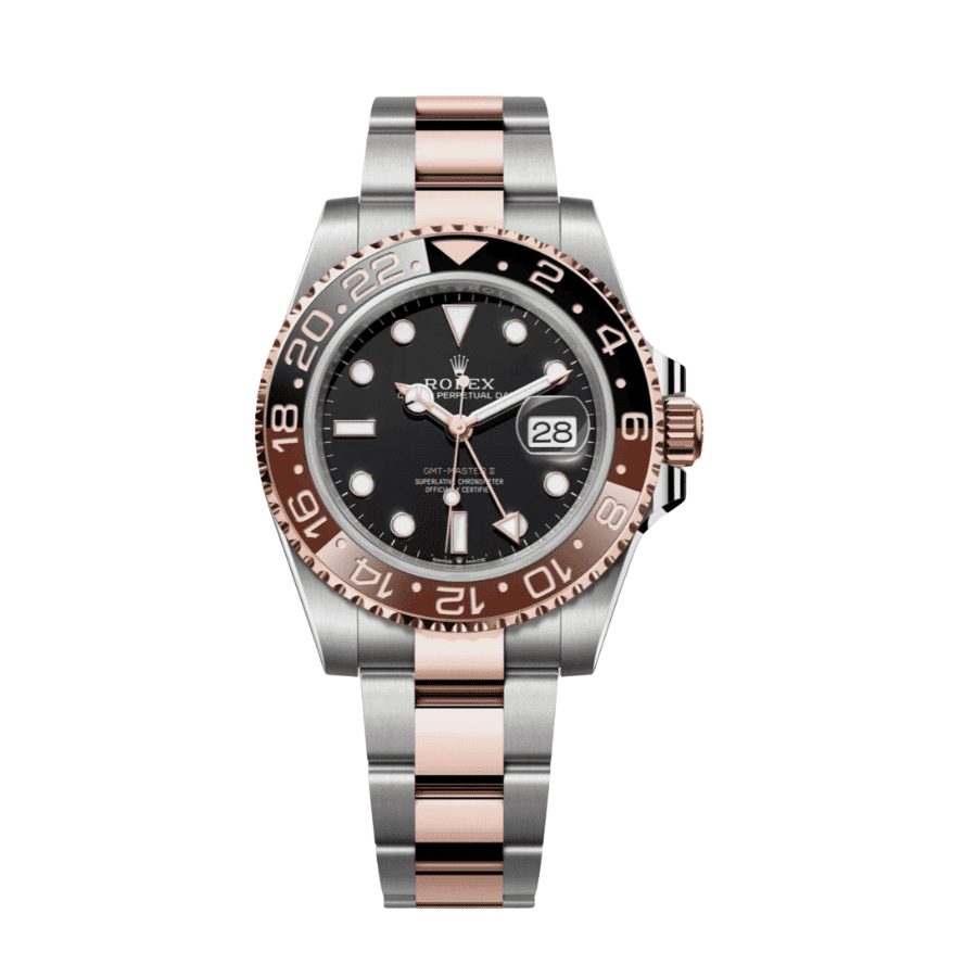 48-Rolexgmt-masteriirosegoldstainlessblackdial40mm.png Gmt-master ii rose gold stainless black dial 40mm - Image 1
