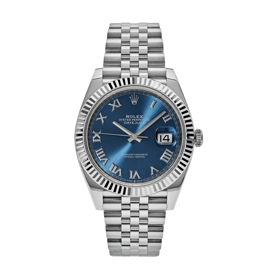 49-datejuststeelbluediamonddial41mm.png Date just steel blue diamond dial 41mm - Image 1