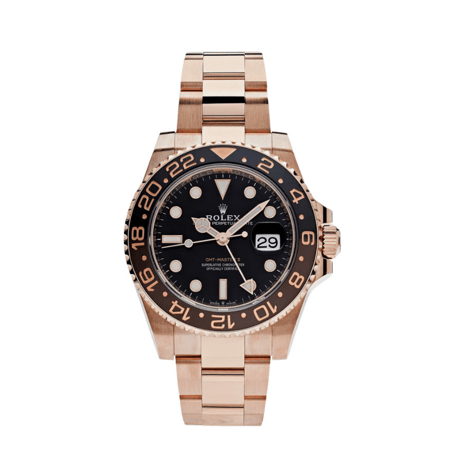 5-Rolexgmt-masteriirosegoldblackdial40mm.png Gmt-master ii rose gold black dial 40mm - Image 1