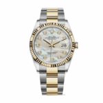 Date just yellow gold mother of pearl diamond dial 36mm