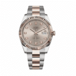 Date just rose gold sundust diamond dial 41mm