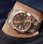 Date just rose gold chocolate diamond dial 41mm - Image 2