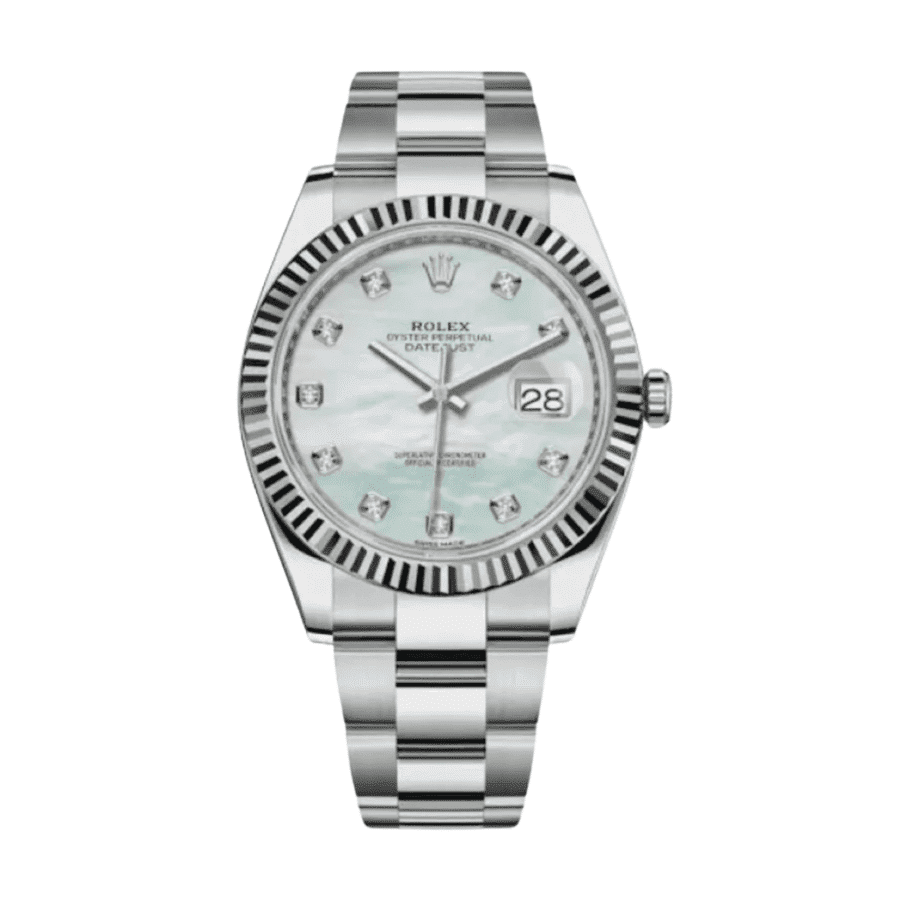 65-datejustdiamondmotherofpearldial41mm.png Date just diamond mother of pearl dial 41mm - Image 1