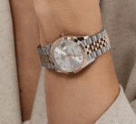 Date just ladies rose gold silver diamond dial 31mm - Image 2