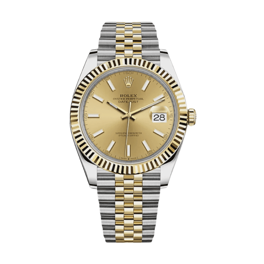 69-datejustyellowgoldchampagnedial41mm.png Date just yellow gold champagne dial 41mm - Image 1