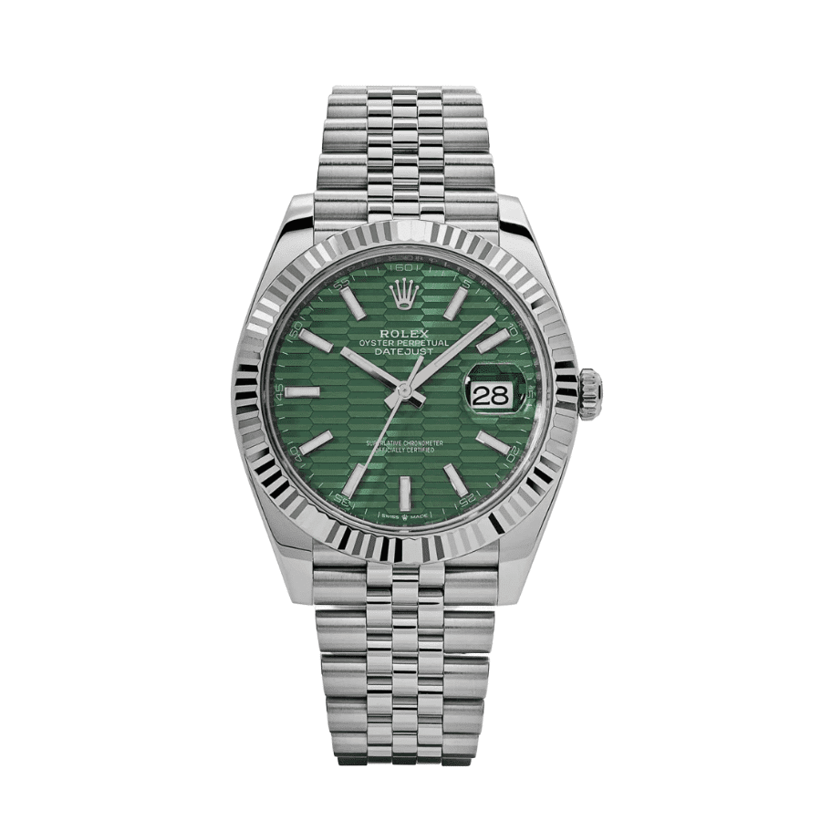 73-datejustflutedmotifgreendial41mm.png Date just fluted motif green dial 41mm - Image 1