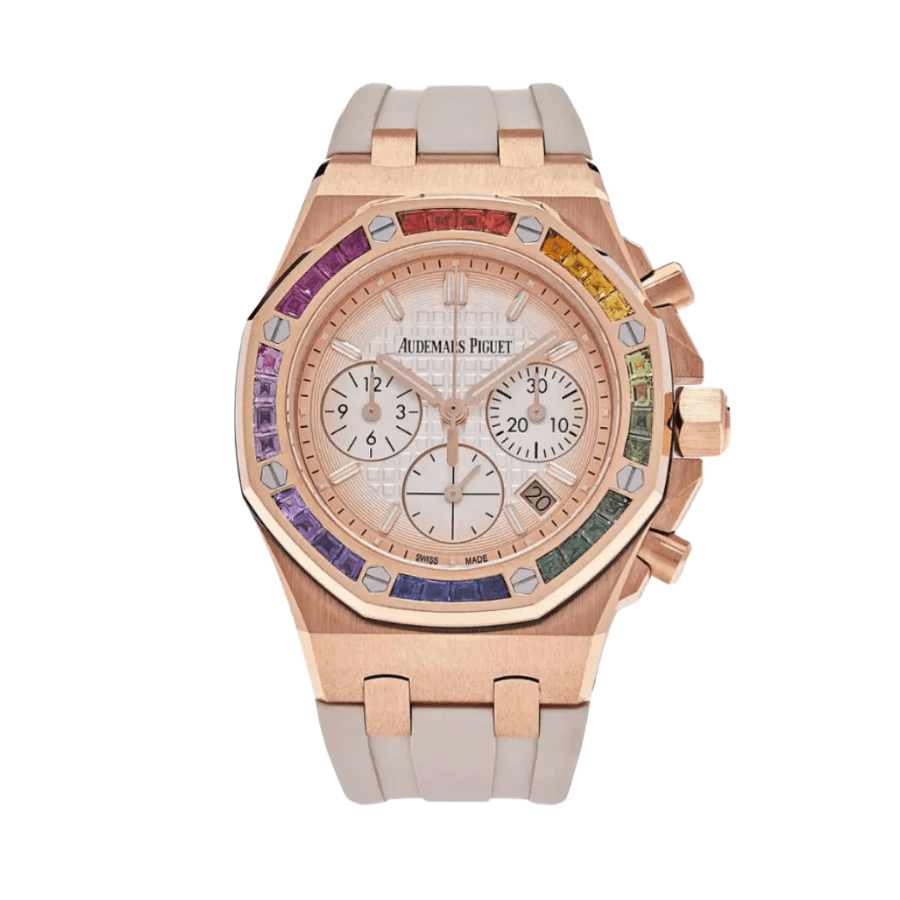 8-Audemarspiguetroyaloakwhitediamonddial.png Royal oak watch - Image 1