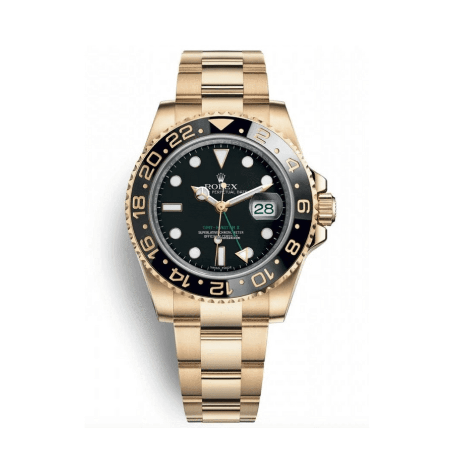 8-Rolexgmt-masteriiyellowgoldblackdial40mm.png Gmt-master ii yellow gold black dial 40mm - Image 1