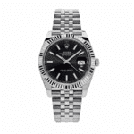 Date just steel black dial 41mm