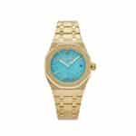 Royal Oak Selfwinding 15550BA.OO.1356BA.01 Yellow Gold Blue Turquoise Dial