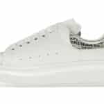 Oversized bianco argento coccodrillo