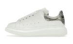 Oversized bianco argento coccodrillo