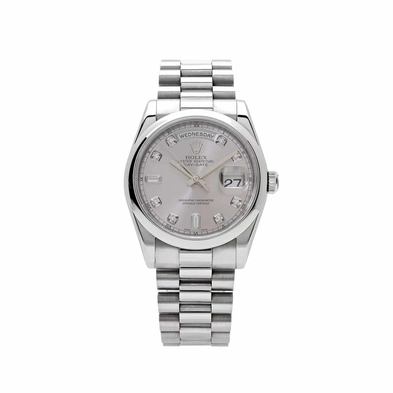rolex-day-date-118206-platinum-silver-diamond-dial-2022-rolex-41459513229556_1280x_c8ce72b8-65b5-436c-8ec6-b7a91d12dbe8.jpg Day-Date 118206 Platinum Silver Diamond Dial (2022) - Image 1