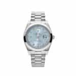 Day-Date II 218206 Platinum Blue Diamond Dial